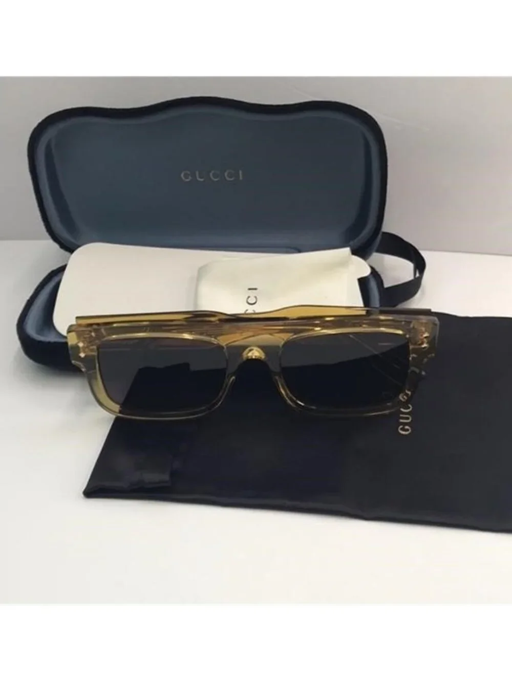 GUCCI EYEWEAR GG1085S SUNGLASSES Yellow & Grey